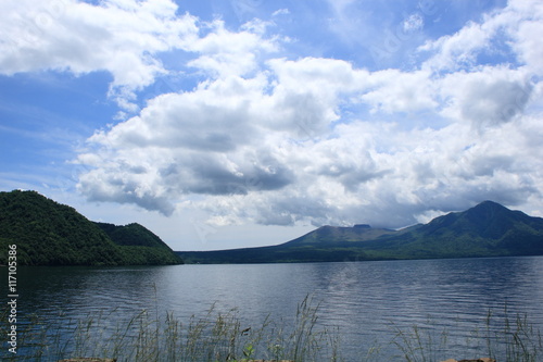 Summer clouds and lake shikotsu