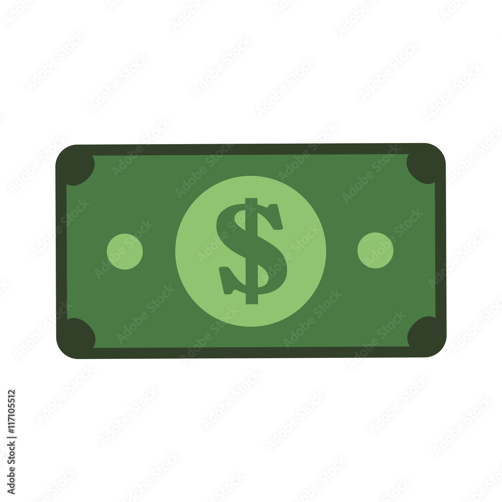 Money concept represented by bill icon. Isolated and flat illustration Money concept represented by bill icon. Isolated and flat illustration