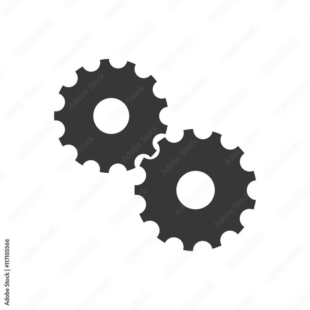 Machine part concept represented by gears icon. Isolated and flat illustration Machine part concept represented by gears icon. Isolated and flat illustration