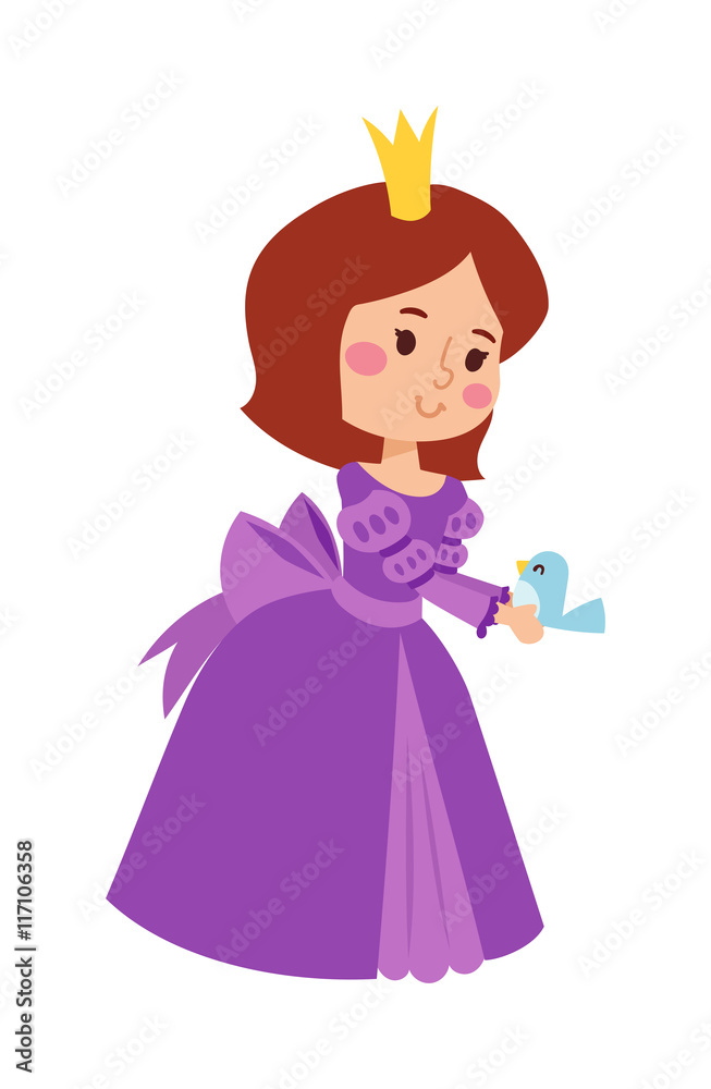 Cute Anime Princess Icon User Avatar Stock Vector - Illustration of  costume, child: 255429615