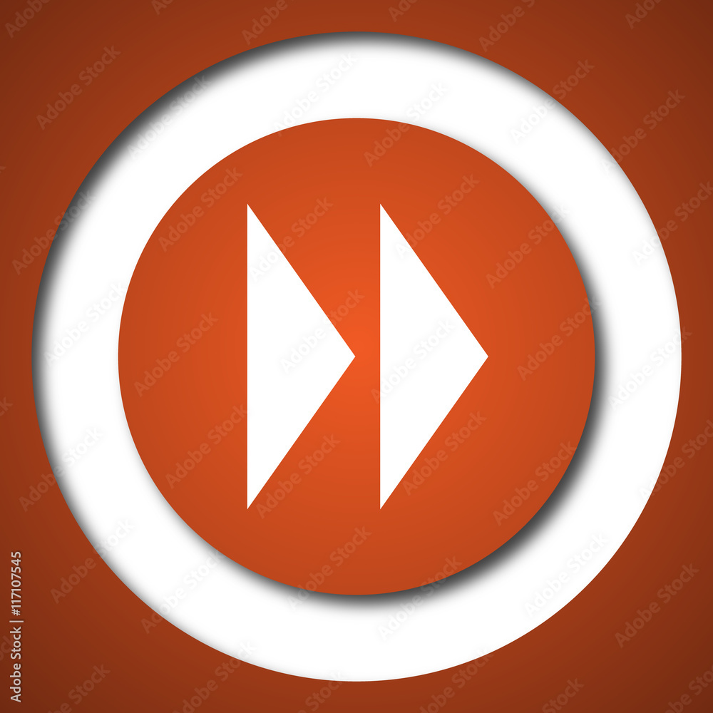 Fast forward sign icon Fast forward sign icon