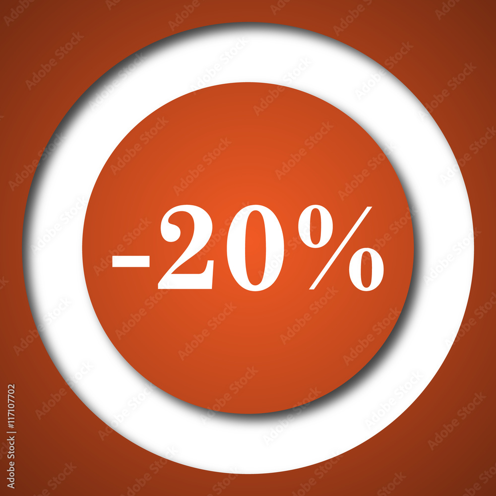 20 percent discount icon