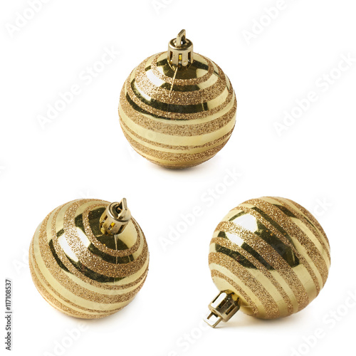 Single Christmas ball isolated