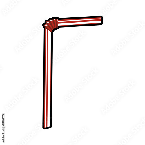 Drink concept represented by drinking straw icon. Isolated and flat illustration
