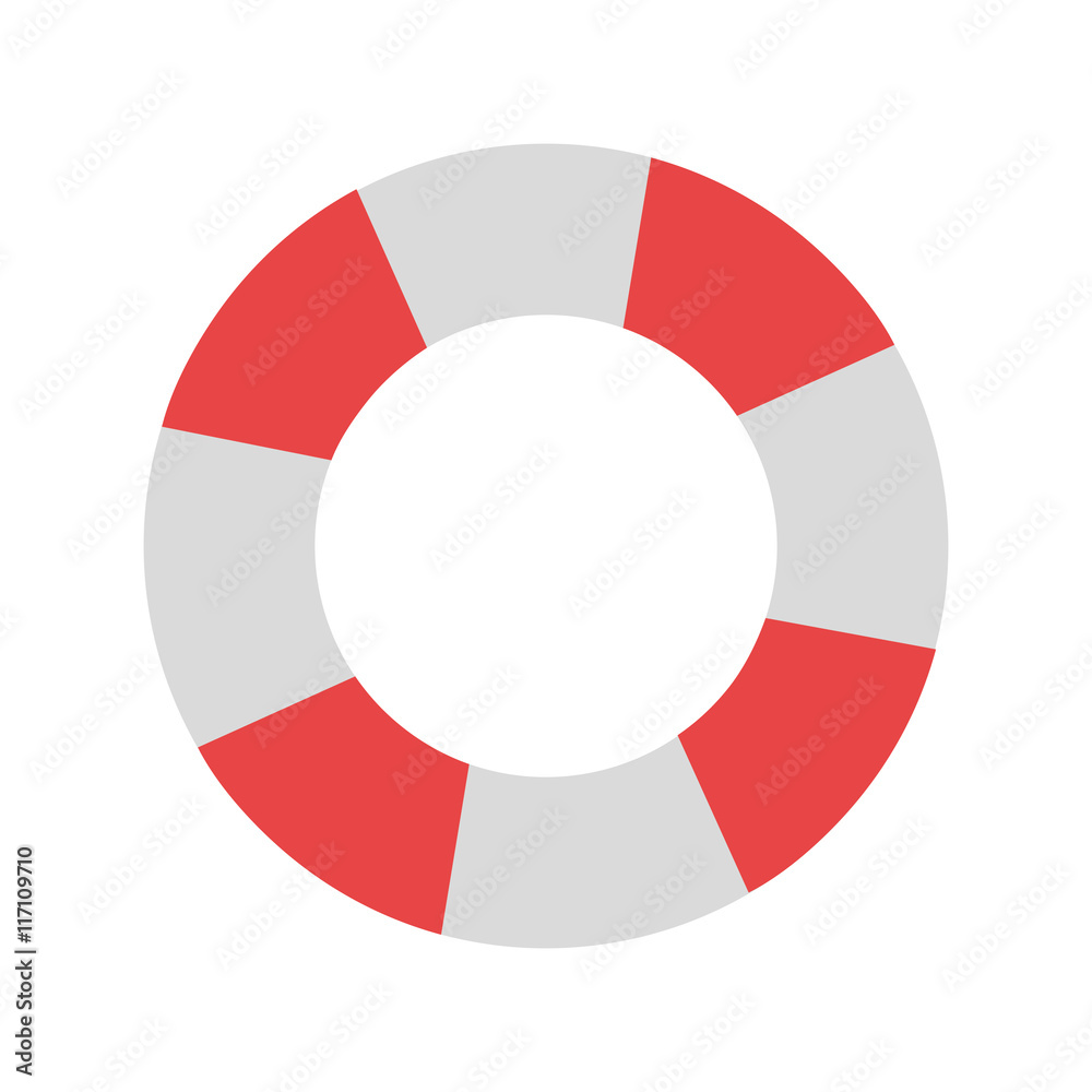 flat design life preserver icon vector illustration flat design life preserver icon vector illustration