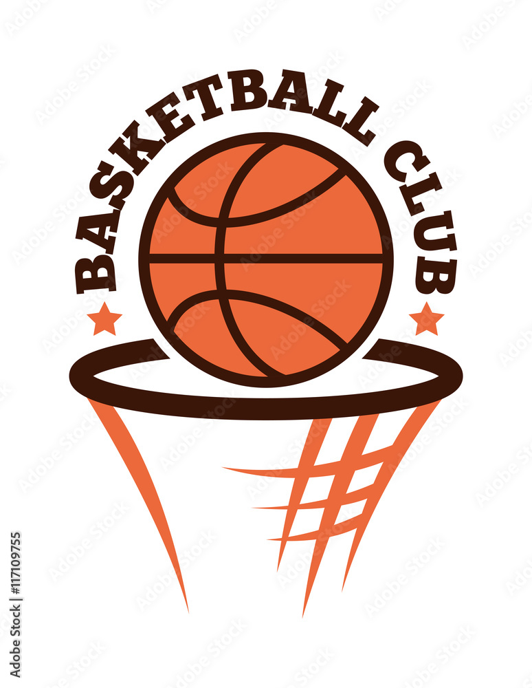 Template logo for basketball sport team with sport sign and symbols.  Tournament competition graphic champion sport team logo badge icon. Vector  club game basketball sport team logo badge. Stock Vector | Adobe