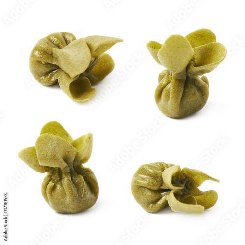 Single sacchettoni pasta isolated photo