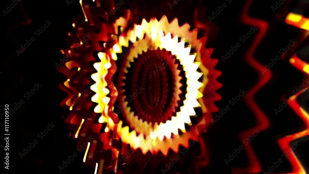 abstract gold shiny spinning pattern