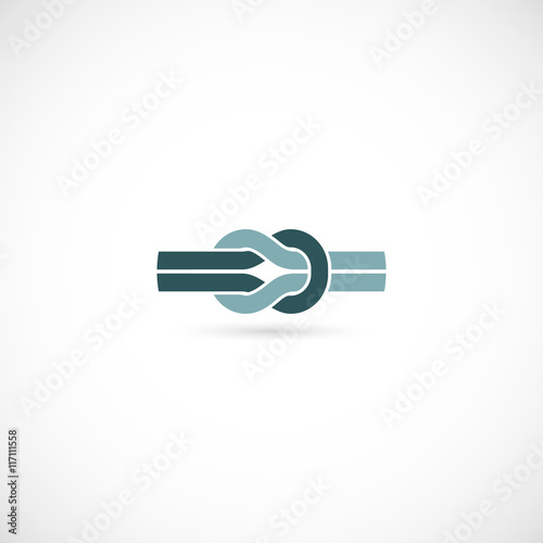 Knot icon. Isolated om white background. Vector illustration, eps 10.