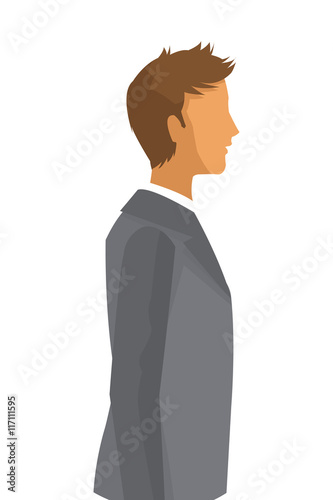 flat design businessman profile icon vector illustration