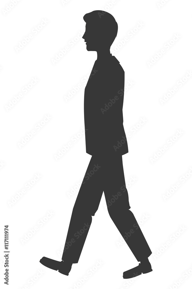 flat design businessman walking icon vector illustration flat design businessman walking icon vector illustration