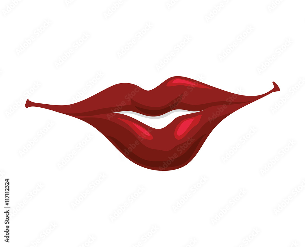 Expression and part of body concept represented by mouth icon. Isolated and flat illustration Expression and part of body concept represented by mouth icon. Isolated and flat illustration