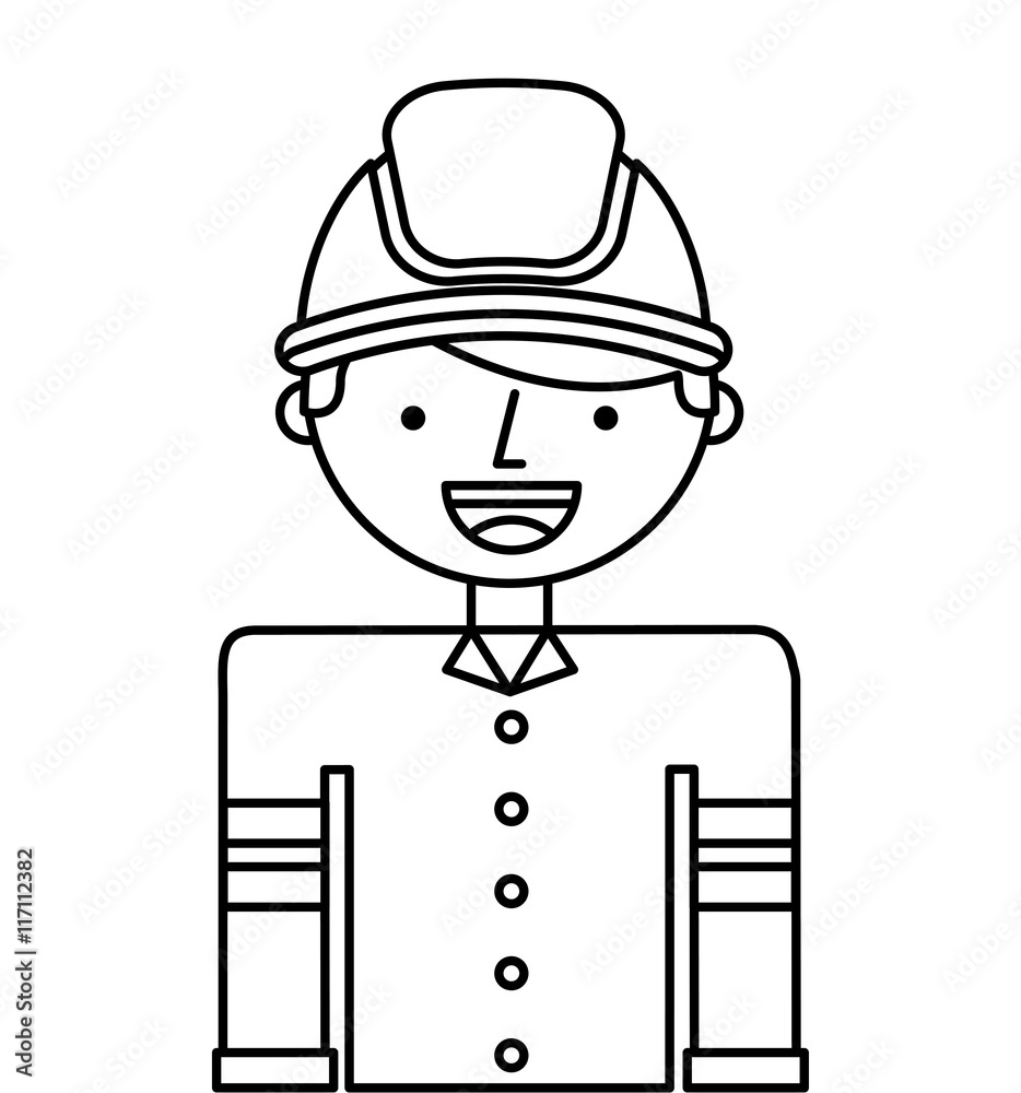 firefighter man profession icon firefighter man profession icon