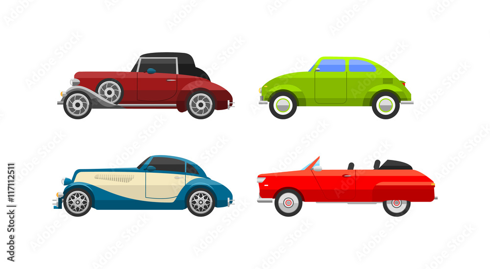 Retro car vector vehicle