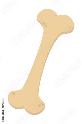 flat design dog Bone icon vector illustration