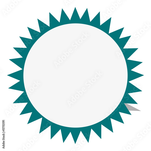 flat design circular badge icon vector illustration