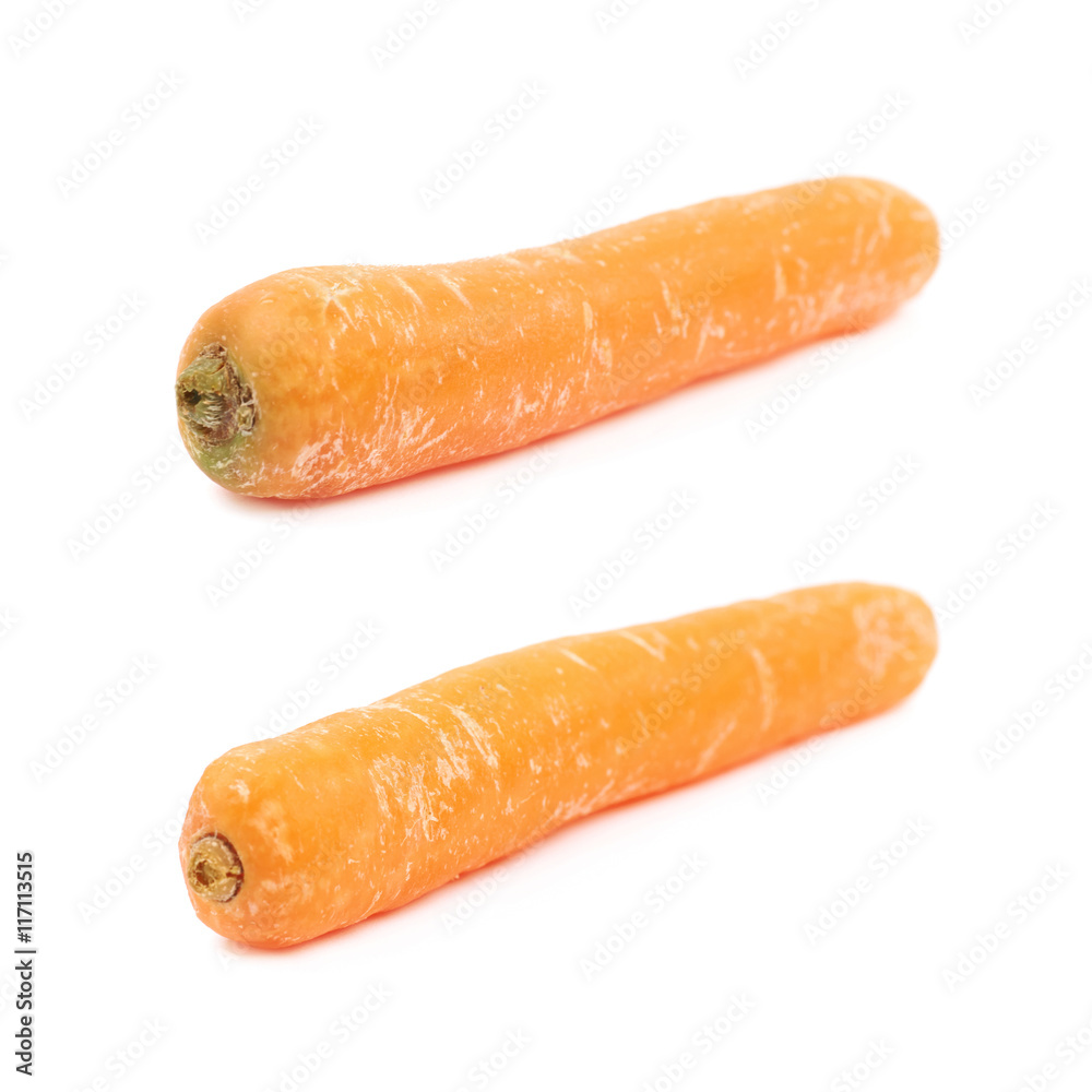 Single baby carrot isolated Single baby carrot isolated