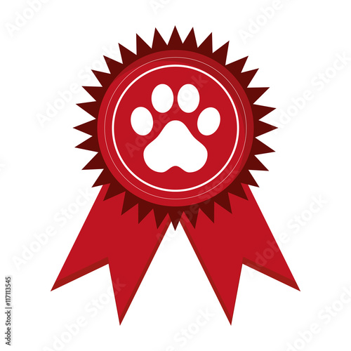 flat design pet award icon vector illustration