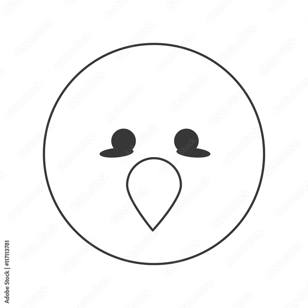 flat design cute bird cartoon icon vector illustration flat design cute bird cartoon icon vector illustration