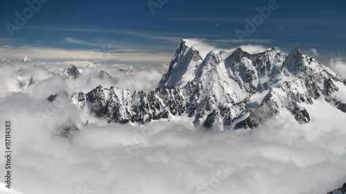 the mont blanc in the french Alps