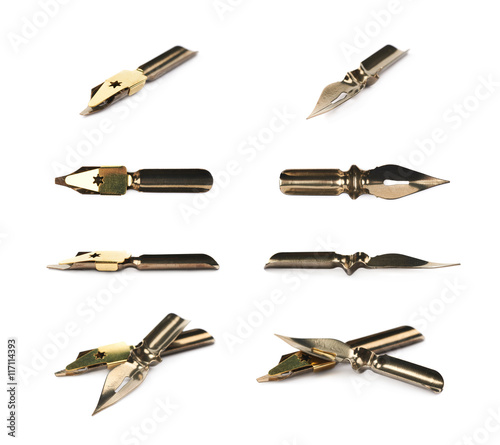Dip nib pen tip isolated