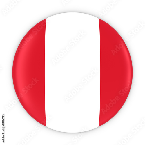 Free Download Peruvian Flag Button - Flag of Peru Badge 3D Illustration - GFXLoad