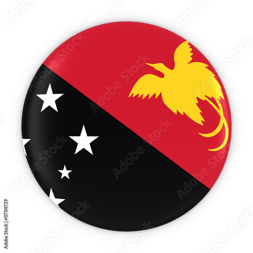 Free Download Papua New Guinean Flag Button - Flag of Papua New Guinea Badge 3D Illustration - GFXLoad