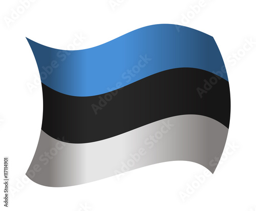 estonia flag waving in the wind