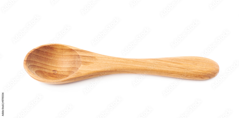 Wooden serving spoon isolated Wooden serving spoon isolated