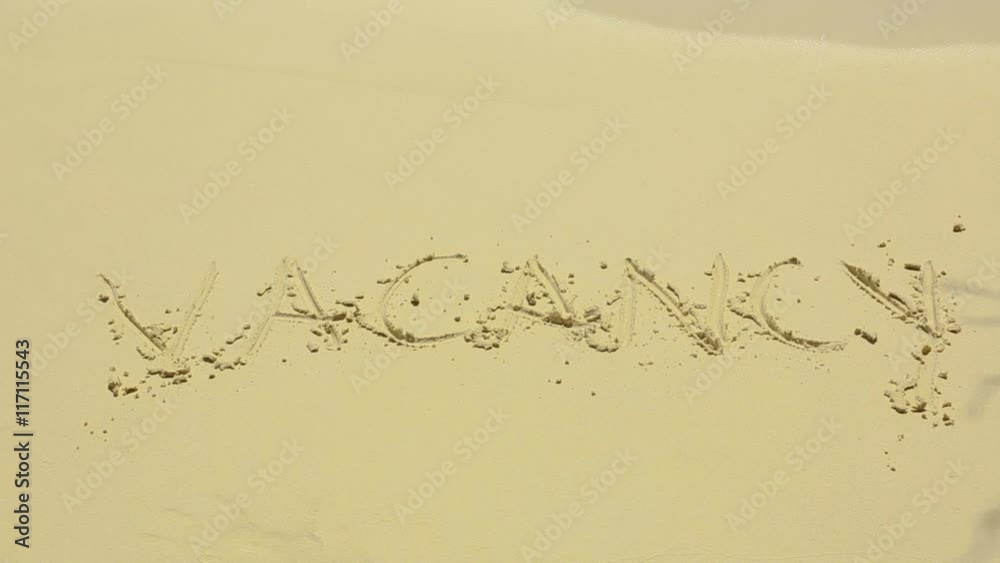 Vakancy sign on sand Vakancy sign on sand