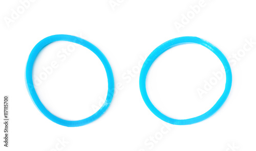 Canvas-taulu Single rubber loom band isolated