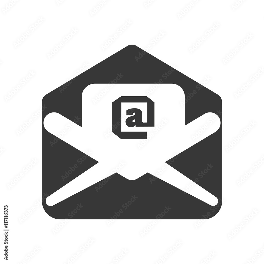 Email concept represented by envelope icon. Isolated and flat illustration Email concept represented by envelope icon. Isolated and flat illustration