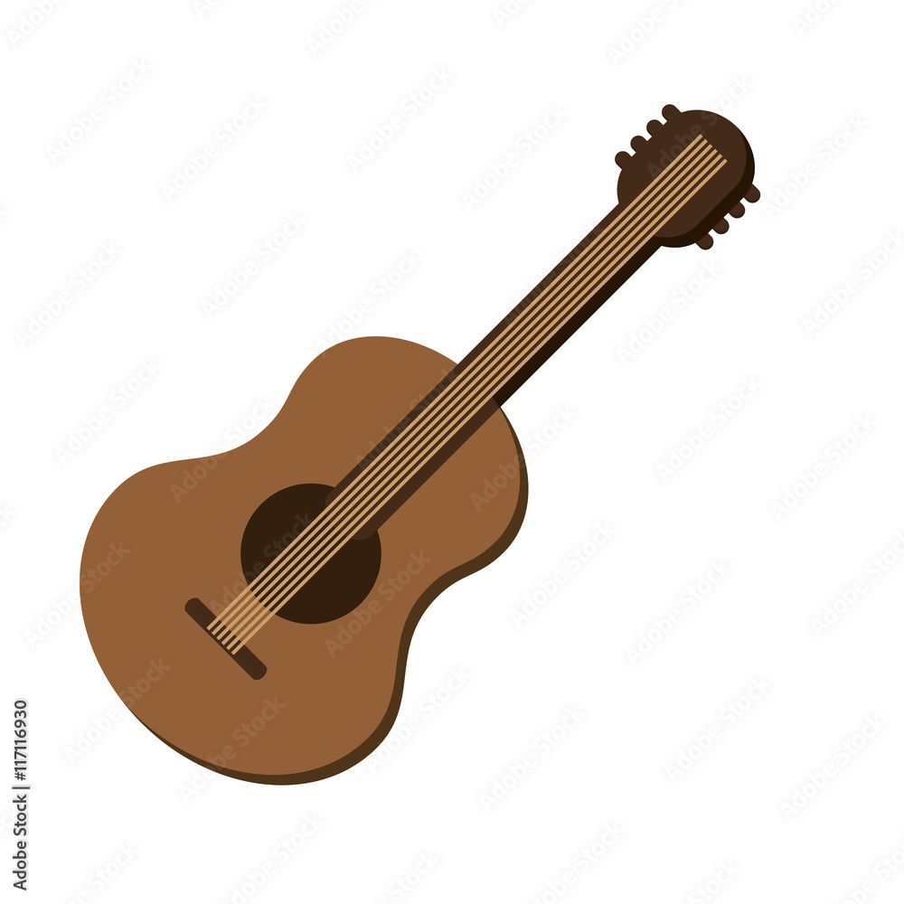 flat design acoustic guitar icon vector illustration flat design acoustic guitar icon vector illustration