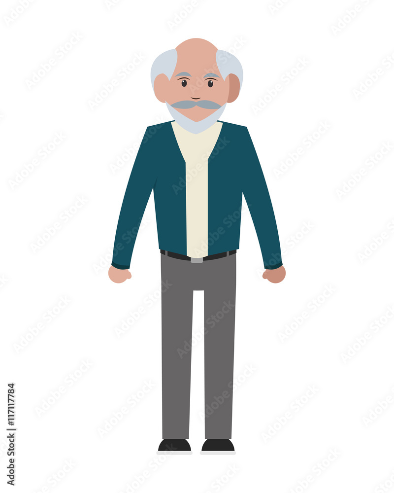 flat design senior man icon vector illustration flat design senior man icon vector illustration