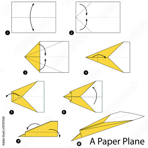 step by step instructions how to make origami A Plane.