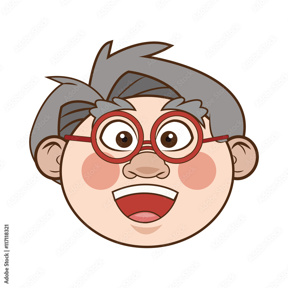 flat design caucasian senior man icon vector illustration flat design caucasian senior man icon vector illustration