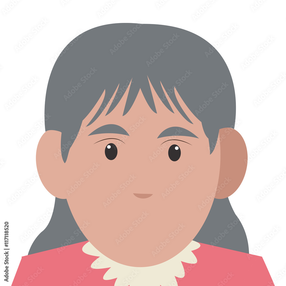 flat design senior woman icon vector illustration flat design senior woman icon vector illustration