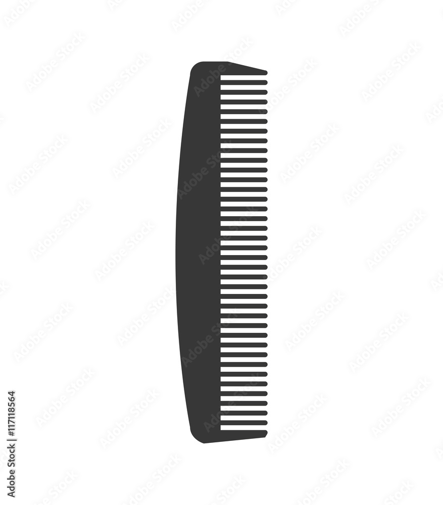 Hair salon and barber shop concept represented by comb icon. Isolated and flat illustration Hair salon and barber shop concept represented by comb icon. Isolated and flat illustration
