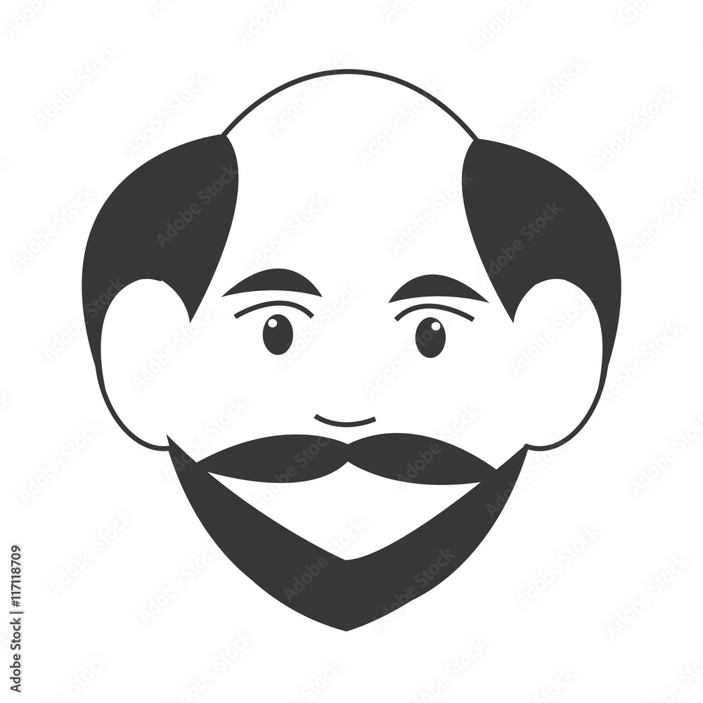 flat design senior man icon vector illustration flat design senior man icon vector illustration