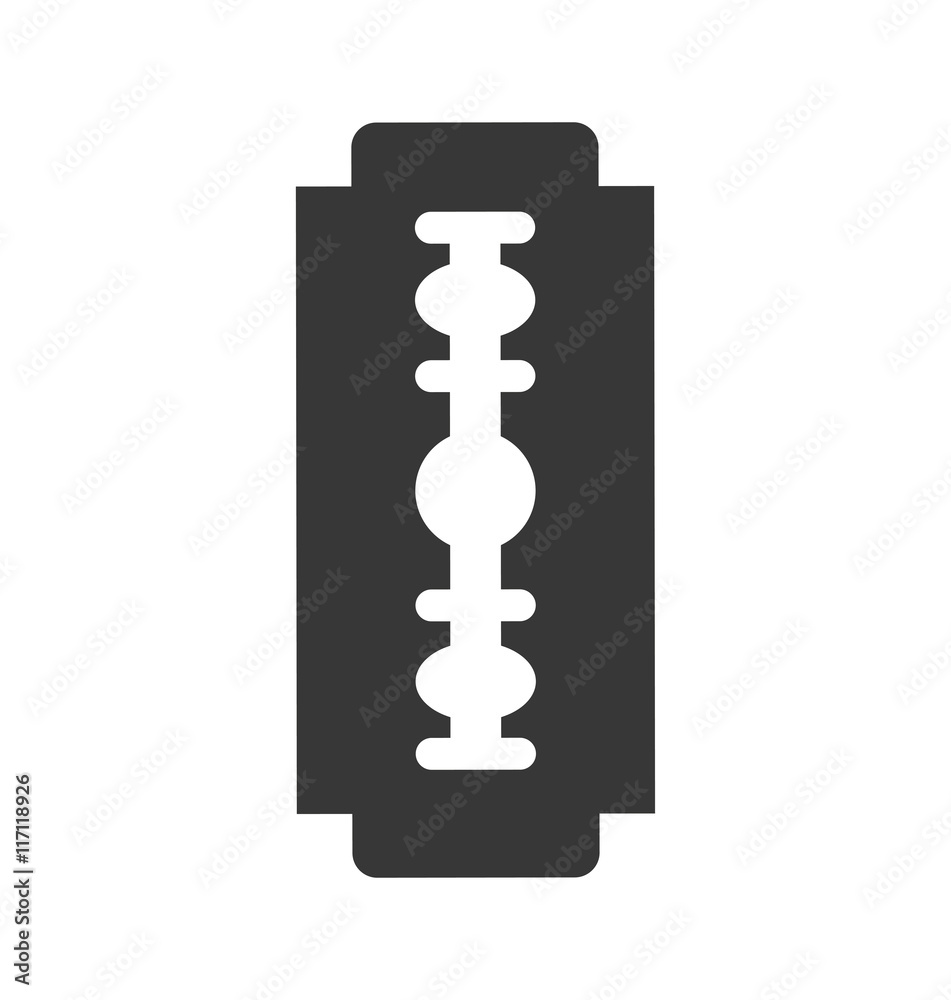 Hair salon and barber shop concept represented by razor icon. Isolated and flat illustration Hair salon and barber shop concept represented by razor icon. Isolated and flat illustration