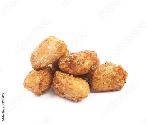 Spice and sugar coated peanut isolated