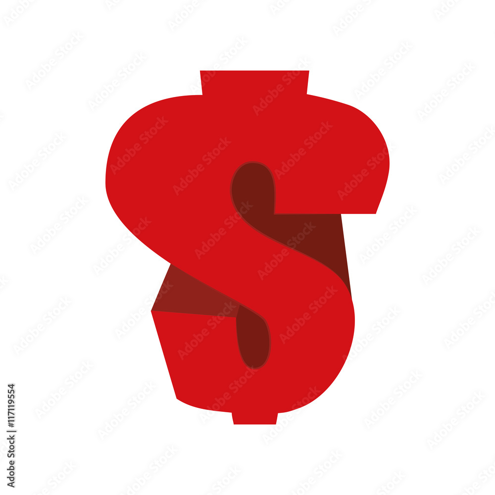Money concept represented by red sign icon. Isolated and flat illustration Money concept represented by red sign icon. Isolated and flat illustration
