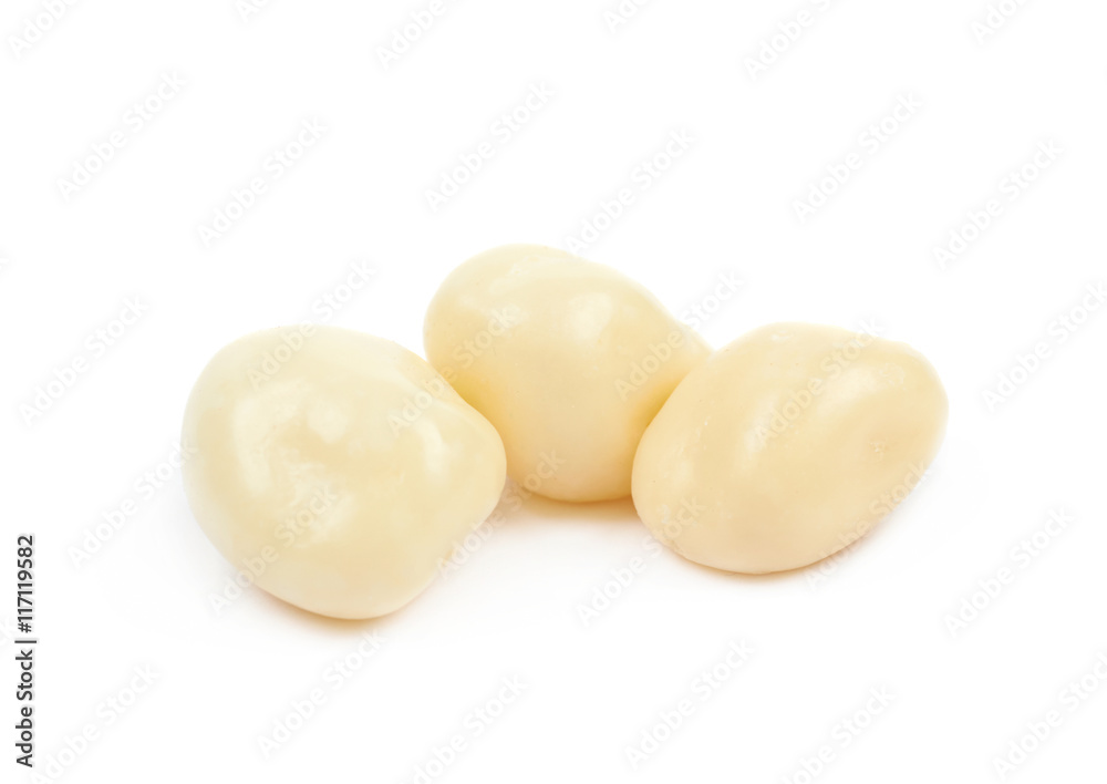 White chocolate candy ball isolated White chocolate candy ball isolated