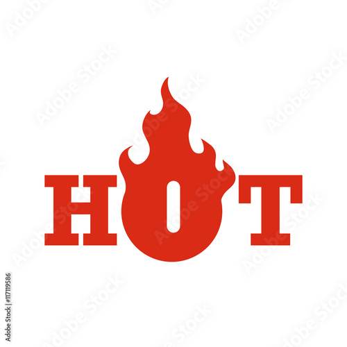 Label concept represented by hot deal icon. Isolated and flat illustration