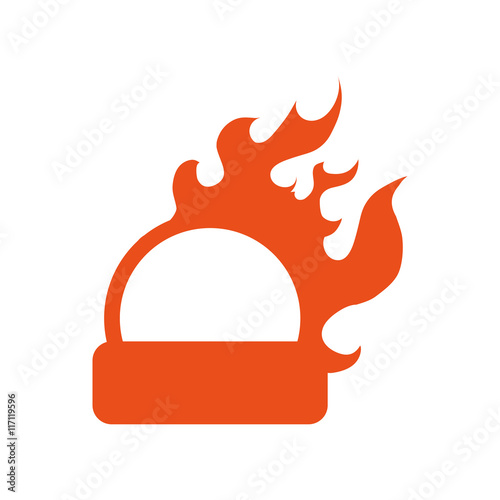 Label concept represented by hot deal icon. Isolated and flat illustration