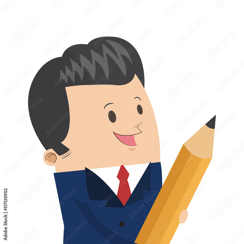 flat design cute businessman icon vector illustration flat design cute businessman icon vector illustration