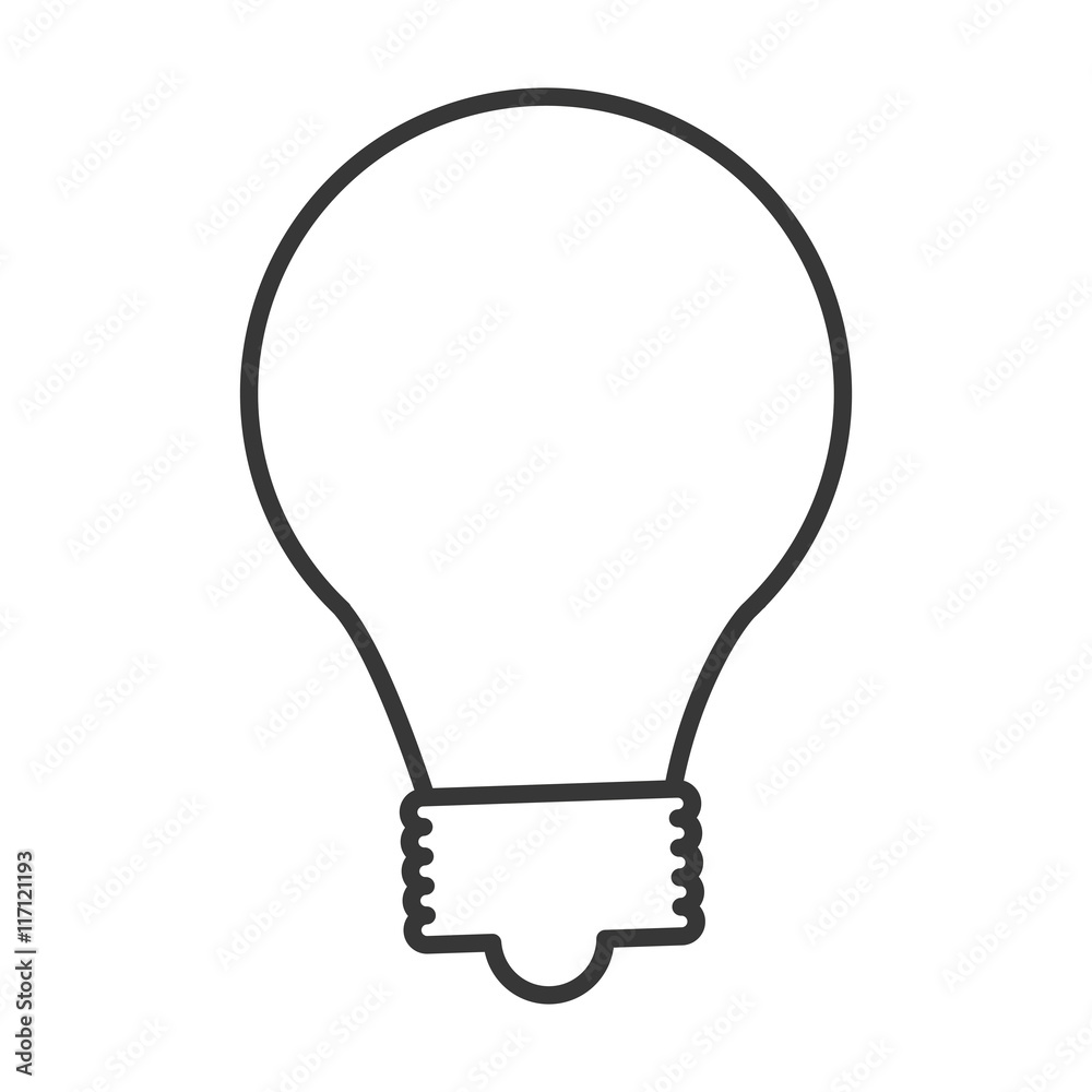flat design regular lightbulb icon vector illustration flat design regular lightbulb icon vector illustration