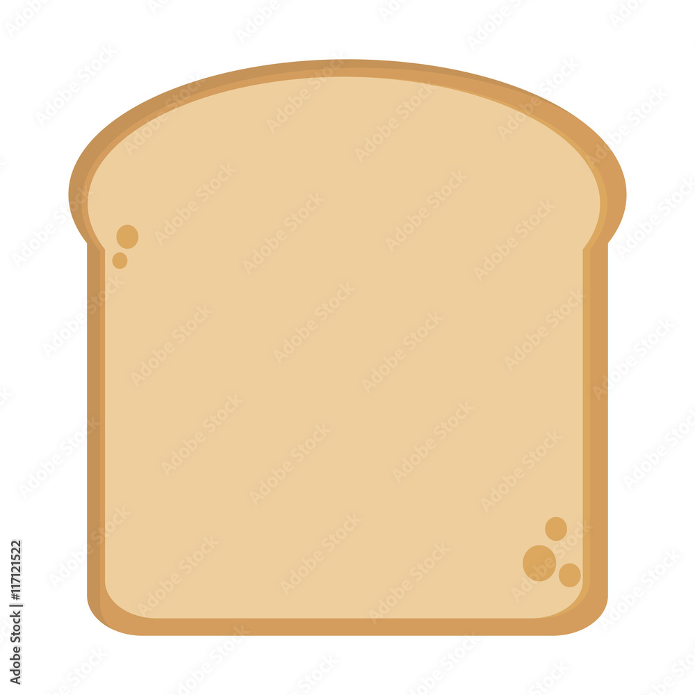flat design single bread slice icon vector illustration flat design single bread slice icon vector illustration