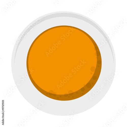 flat design pancakes on plate topview icon vector illustration