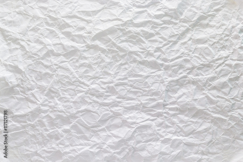 Texture of white crumpled paper